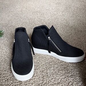 Steve Madden Black Sneakers with Zipper